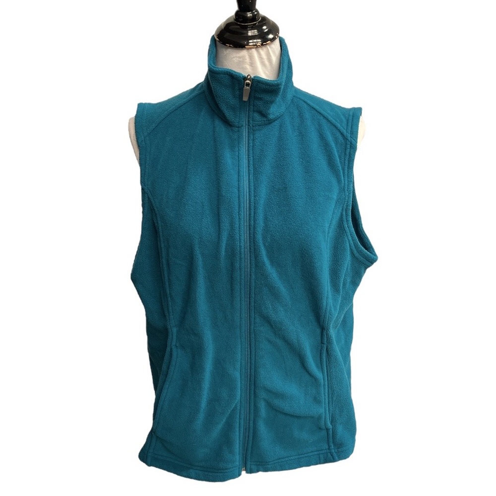 Lands’ End Polartec Aircore 100 Fleece Vest Teal Size XLarge 18
